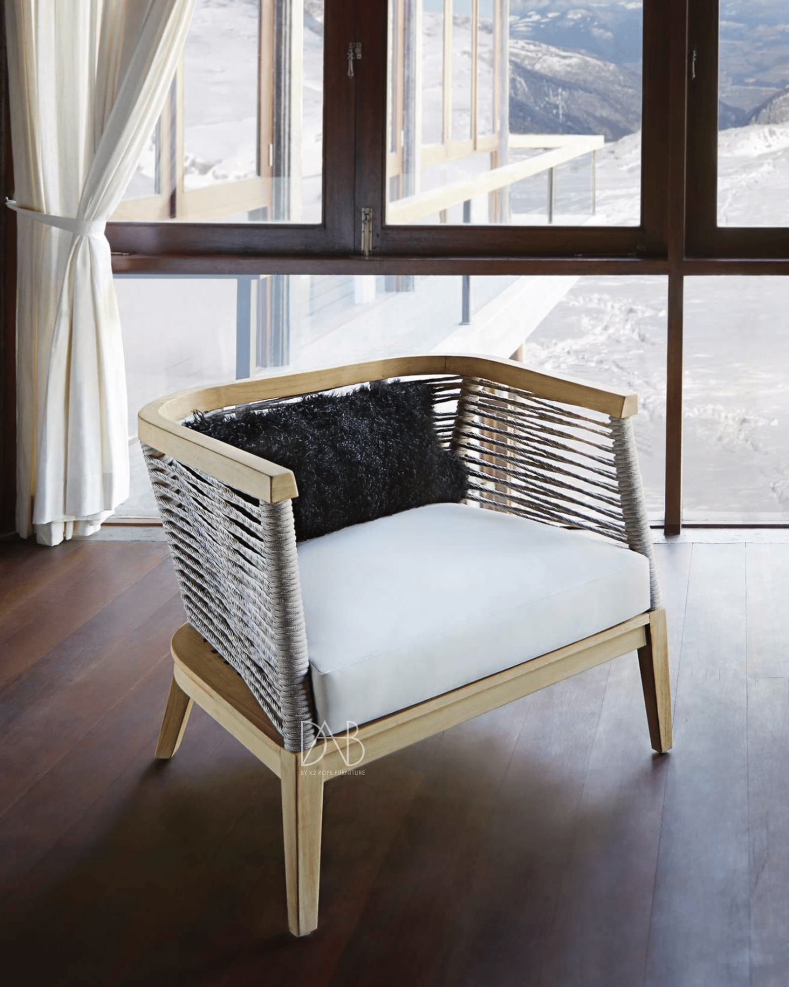 sustainable living with rope chairs indoor.