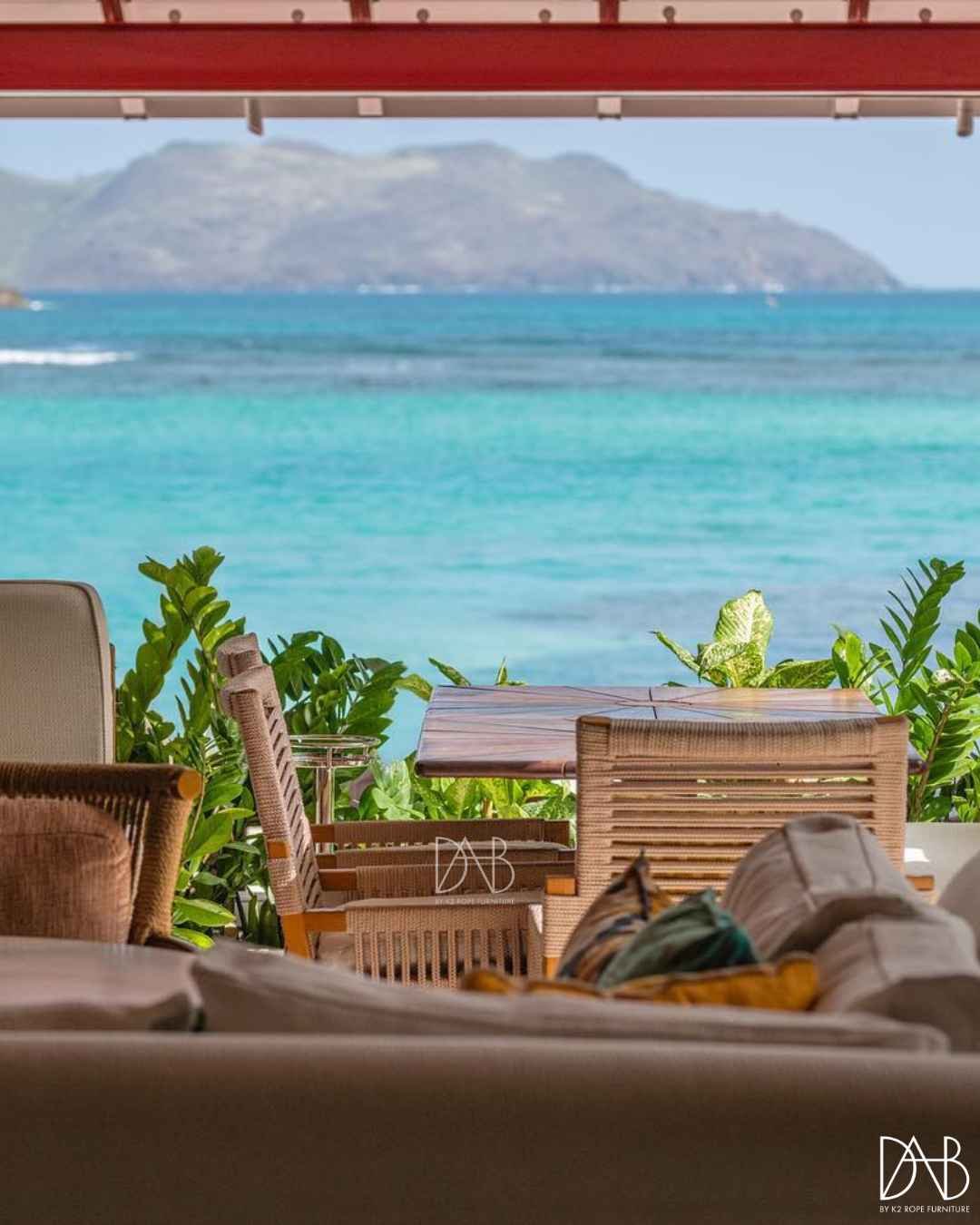 Elegant outdoor furniture for hotels.