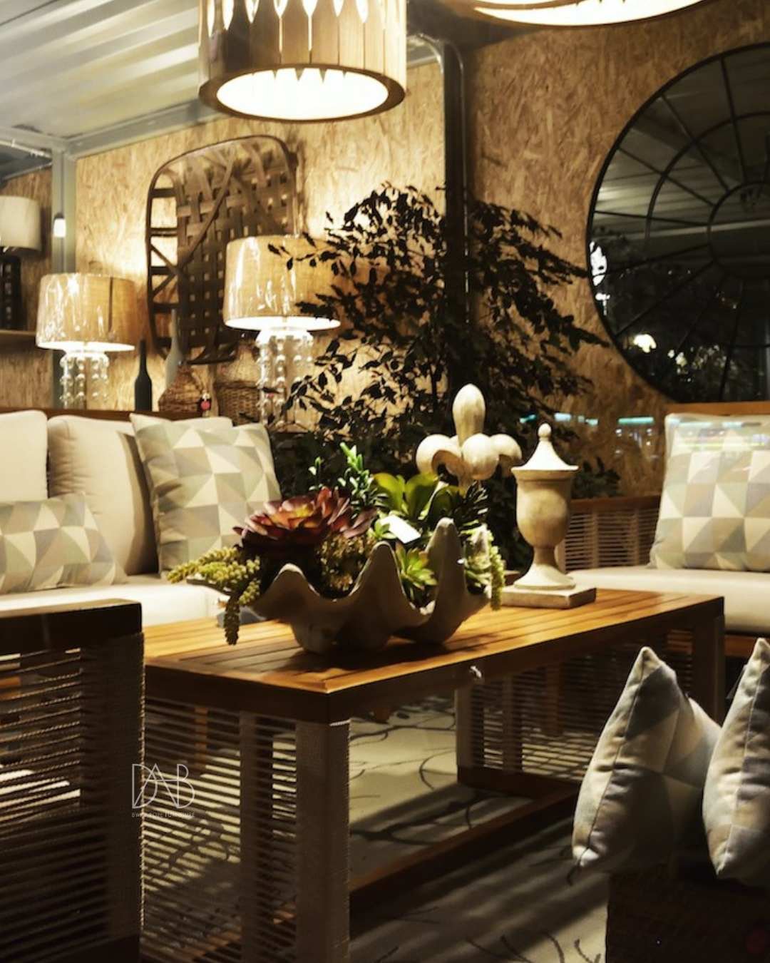 Beach resort furniture showcasing coastal elegance and relaxation.