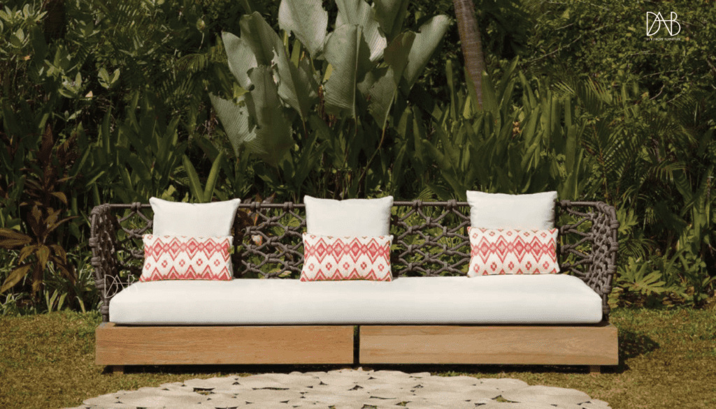 Sofa with three pillow