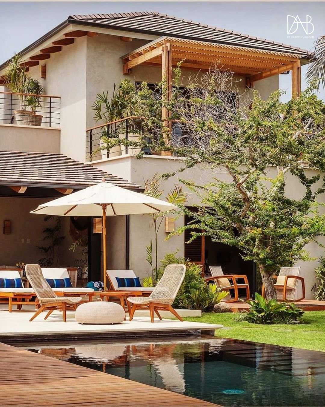 Chair set by the pool