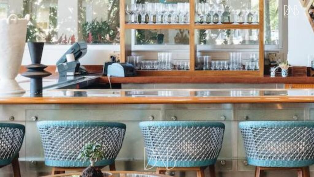 4 rope furniture Chair at the restaurant