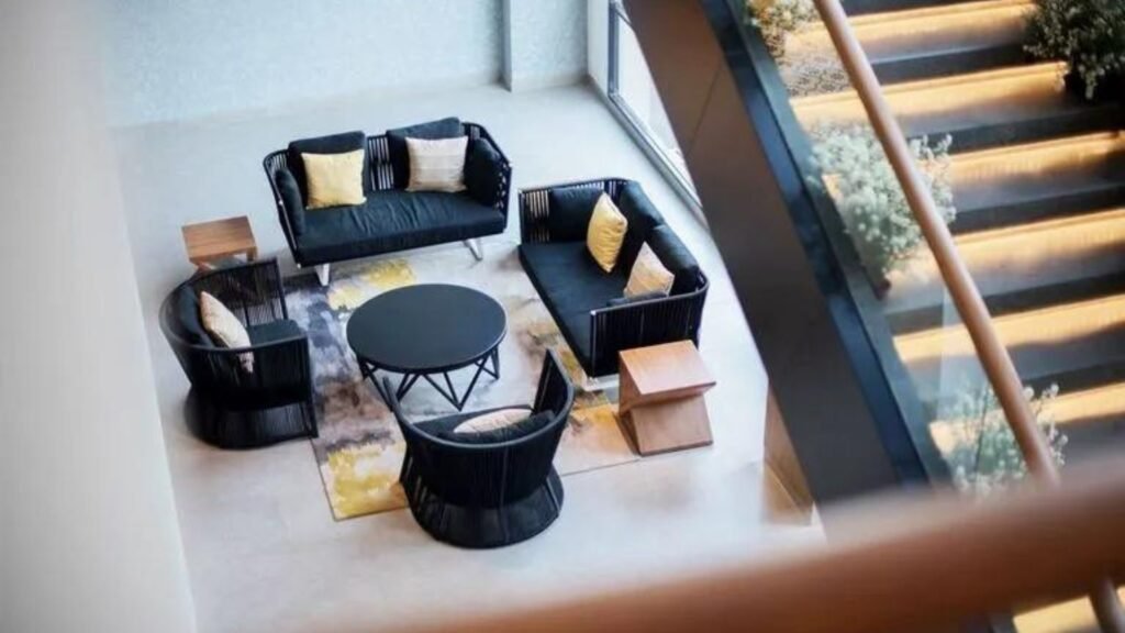 Elegant Villa Interior Design Featuring Spacious Open-Plan Living Area and Chic Decor