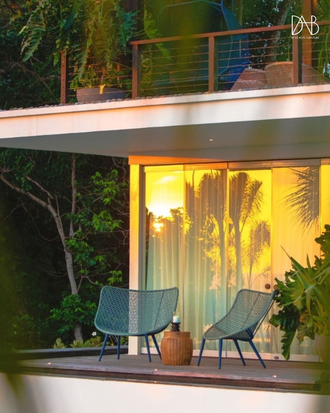 Villa Outdoor Design Trend: Stylish Terrace with Comfortable Chairs